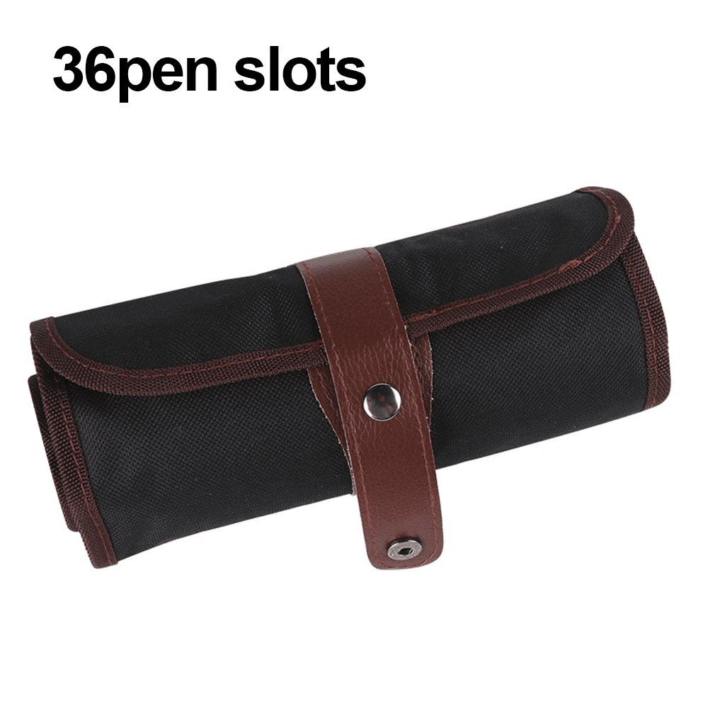 Roll up Pencil Case With 22 Pockets 1 Zipper Pouch Plein -  Sweden