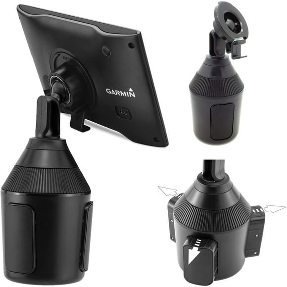 AccessoryBasics Low Profile Drinks Cup Holder Mount for Garmin Nuvi Drive DriveSmart 42 52 52LM 54 54LM 55 55LM 55LMT 56 57 57LM 58 58LM 60 61 2577LT 2597LM 2597LMT 2558LMTHD 2598LMTHD GPS