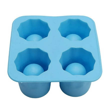 

Wrea Shot Glass Ice Mold Reusable 4 Cups Silicone Tray for Summer Party Home Kitchen