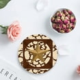 thumbnail image 4 of POGLIP Retro Farm Stars Cow Texture Set of 8 Round Coaster for Drinks, Absorbent Ceramic Stone Coasters Cup Mat with Cork Base for Home Kitchen Room Coffee Table Bar Decor, 4 of 5