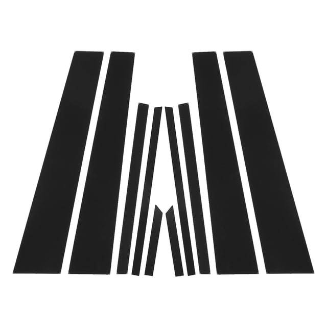 Reemplazo de accesorios de coche para RAV4 2020-2021, color negro brillante, para puerta, ventana, pilar, cubierta de poste, pegatina decorativa (10 unidades)
