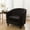 Black, variant on Topchances 2-Piece Tub Chair Covers, Tub Sofa Slipcover Velvet Barrel Club Chair Covers Stretch Armchair Slipcovers for Dining Living Room Office Reception