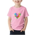 thumbnail image 2 of Spazoro Toddler Girls T-shirts, Activewear Sport Summer Graphic Crewneck Short Sleeve Tops Tee Pink Size 11-12T, 2 of 4