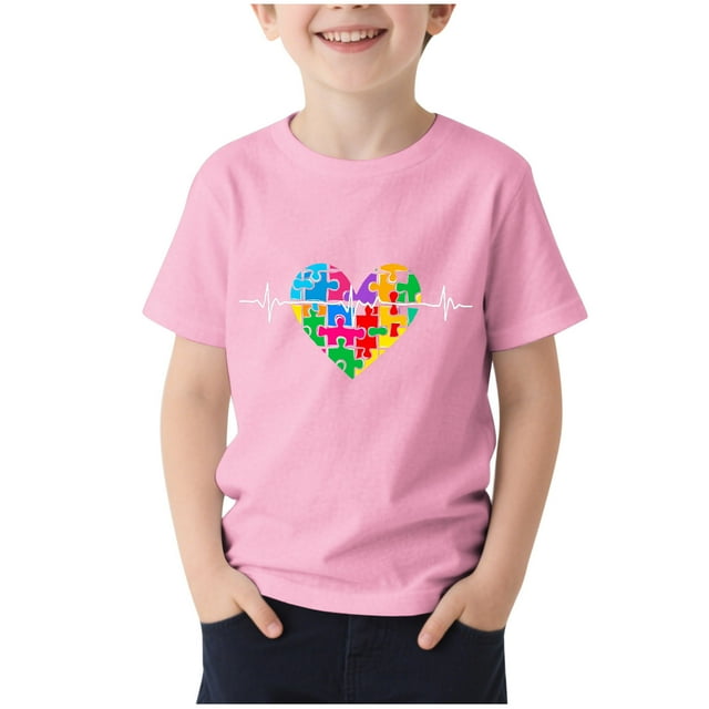 WRKEKC T-Shirts pour Garçons, Hauts d'Été pour Ados, T-Shirt de Sport Ample à Manches Courtes Décontracté à Col Rond Imprimé Graphique pour Garçons et Filles