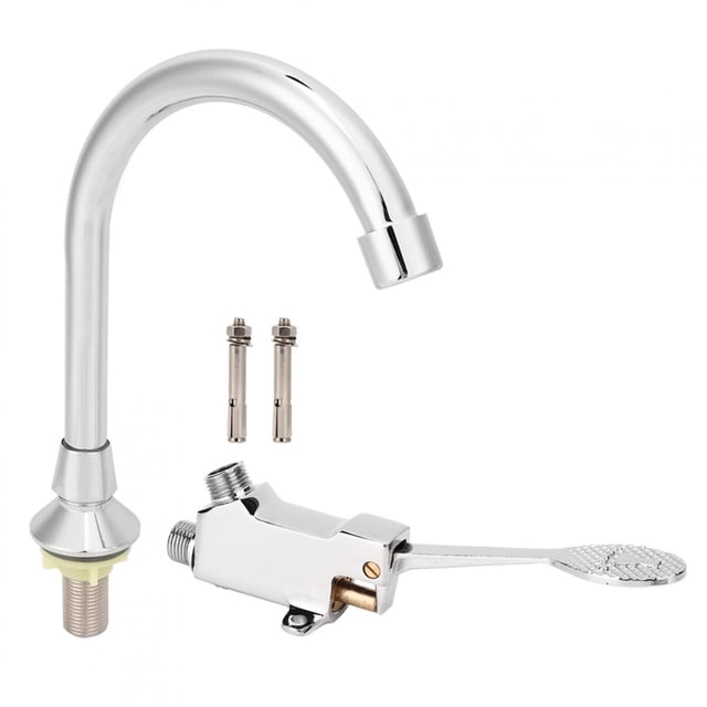 ZPSHYD Foot Pedal Faucet Set, Bathroom Basin Faucet Set Medicine Laboratory Foot Pedal Sink Water Tap Kit Accessory for Hospital Laboratory Factory Water Faucet