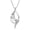 Style 4, variant on 925 Sterling Silver Lab Grown Diamond Butterfly/Cat/Dolphin/Horse/Penguin/Dragonfly/Bird/Starfish Necklace, Animal Necklace Jewelry,Birthday Gift for Women,with 18"+2" Chain