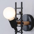 thumbnail image 3 of Lámpara de pared LED de estilo industrial Lámpara de pared moderna cálida negra Yuyangstore Apliques de pared Dormitorio Exterior, 3 of 8