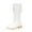 White, variant on Ccpelsie Little/Big Girls Knee-High Fashion Boot Side Zipper and Buckle Boots For Toddler Winter Warm Shoes(White,11.5)