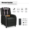 thumbnail image 5 of Costway Gaming Desk & Chair Set 48'' Computer Desk & Massage Recliner Chair Black + Pink, 5 of 12