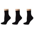thumbnail image 3 of Sierra Socks Women's Bamboo Low Cut Shortie One Pair and 3 Pair Pack Socks 2104 (Sock Size:9-11, Shoe Size: 4-10, Black (3 Pair Pack)), 3 of 4
