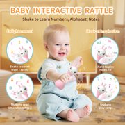 alilo Yoyo Talking Bunny Baby Musical Rattle - Repeats What You Say, Preloaded 90+ Content, ABC/Number/Notes Learning Toys for Babies Infant Newborn