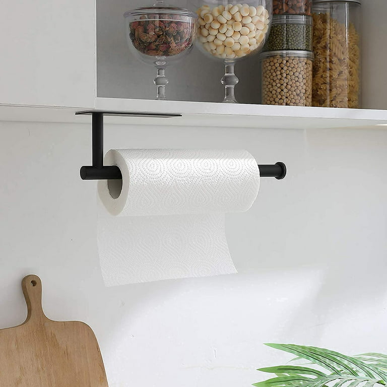 Paper Towel Holder Wall Mount Under Cabinet Kitchen Self Adhesive