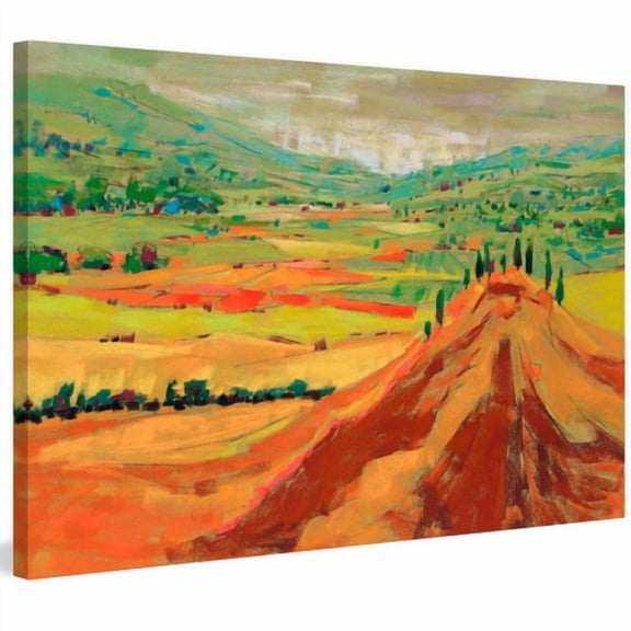 "Rolling Hills and Valley" Painting Print on Wrapped Canvas