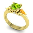 thumbnail image 2 of 2.50 Carat Round Cut Peridot & Citrine Gemstone Stunning Bridal Ring for Women Solid 18K Yellow Gold Size 11 by Diamond-Capitals, 2 of 8