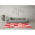 thumbnail image 3 of Ahgly Company Indoor Round Patchwork Red Transitional Area Rugs, 3' Round, 3 of 4