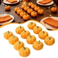 thumbnail image 3 of 12 Pcs Small Artificial Pumpkins Fall Decorations, Fake Pumpkin for Autumn Harvest Halloween Thanksgiving Faux Pumpkins Home Table Decor, 2.9 x 2.5 Inch, 3 of 8