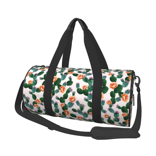 Balery Cactuses Bolsa de Gimnasio para Mujeres y Hombres, Bolsa de Viaje Impermeable, Bolsa de Fin de Semana con Compartimento para Zapatos y Bolsillo Húmedo