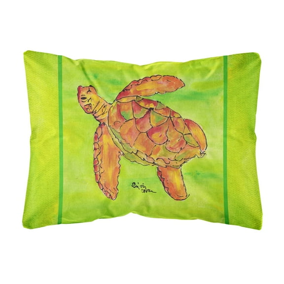 Carolines Treasures 8376PW1216 Turtle Canvas Fabric Decorative Pillow, 12H x16W, multicolor