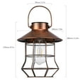 thumbnail image 6 of Solar Lantern Outdoor Hanging - Retro Metal Lantern Decorative with Edison Bulb Waterproof for Garden Patio Yard (Warm White ), 6 of 6