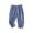 Blue, variant on Back to School Boys Linen Pants Summer Casual Summer Boys' Pants Cotton Linen Strap Print Mosquito Proof Pants