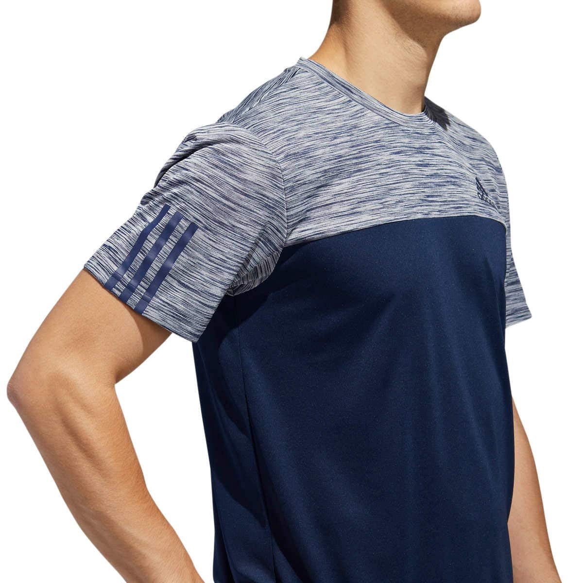 adidas Mens Training Essentials Tech Tee Conavycollegiate Heather, Medium