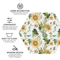 thumbnail image 3 of Lsque Watercolor Bright Sunflowers Pattern 4" Drink Coasters Set of 4, PVC Leather Absorbent Coasters, Table Coaster Set Decorative Coffee Cup Coasters Housewarming Gift -Hexagon, 3 of 6