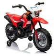 thumbnail image 5 of Roromall Kids Ride on Motorcycle, 6V Electric Motorbike w/Training Wheels, Headlight, 4 Wheel Ride on Toys for Boys Girls Gift, 5 of 8