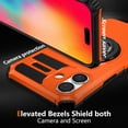 thumbnail image 2 of Dteck 360° Rotating Magnetic Stand Protective Case for iPhone 16 Plus,Shockproof TPU+PC Case Kickstand Back Cover for iPhone 16 Plus,Orange, 2 of 9