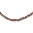 thumbnail image 1 of Stainless Steel Polished Rose IP-plated Twisted Mesh Necklace 17.5 Inch, 1 of 3