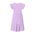 thumbnail image 5 of Ierhent Toddler Dress Baby-Girls Sleeveless Strappy Back Summer DressesCasual Dress Purple,7-8 Years, 5 of 5