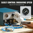 thumbnail image 4 of VEVOR Pneumatic Jewelry Engraver, 1200-6000 RPM Adjustable, 60W Dual Head Pneumatic Engraving Machine, DIY Impact Engraver with Large Pedal, Stone Setting Tools Engraver for Jewelry ＆ Metal Crafting, 4 of 9