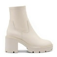 thumbnail image 2 of BURUDANI Women’s Chelsea Platform Ankle Boots Chunky Heel Elastic Side Lug Sole, 2 of 6