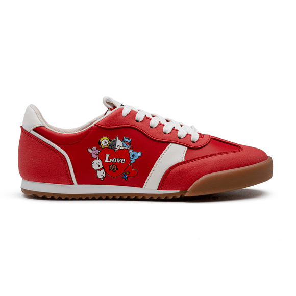 Bts Kpop Bt21 Tenis Mujer Comodo Originales rojo 26