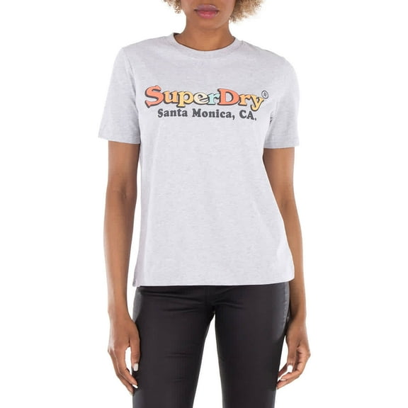 Superdry Rainbow Logo Cotton T-shirt, Brand Size 10 (US Size 6)
