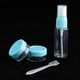 thumbnail image 3 of 4 unids/set portátil reutilizable vacío maquillaje botella con pulverizador loción crema tarros contenedor Kit (azul), 3 of 5