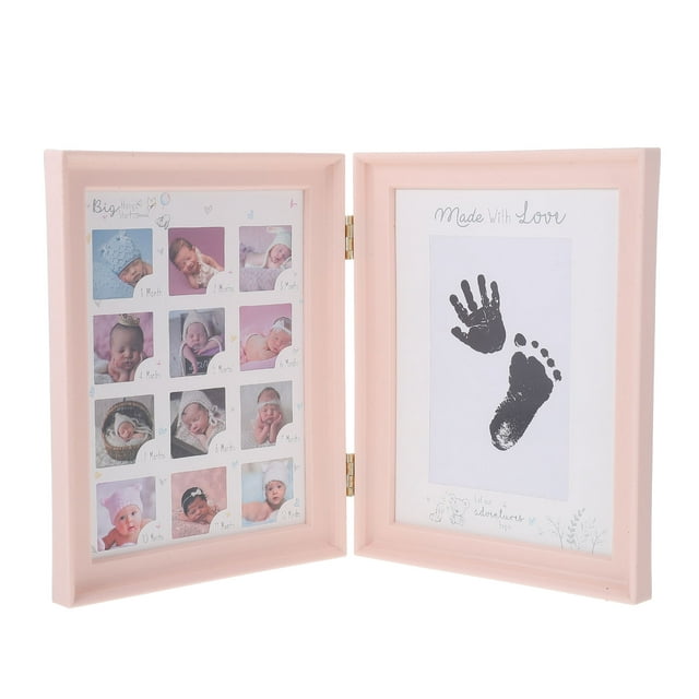Infant Hand and Foot Imprint Photo Frame Baby Growth Recording Picture Frame