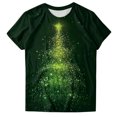 thumbnail image 6 of larppty Christmas Tshirts for Women 2025 Christmas Shirts Xmas Holiday Party Short Sleeve Pullover Tops (Green, L), 6 of 7