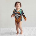 thumbnail image 4 of Xecao Cartoon Pumpkin Skull Print Baby unisex-baby Cotton Long-sleeve Bodysuits-6 Months, 4 of 6