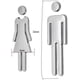 thumbnail image 2 of 2 pares de 12x4cm, placa de puerta de WC, letreros de baño, pegatinas de baño masculinas y femeninas, señales adhesivas de wc para puerta de baño, restaurante público, cafetería de hotel, ksize,11 kaili Sencillez, 2 of 2