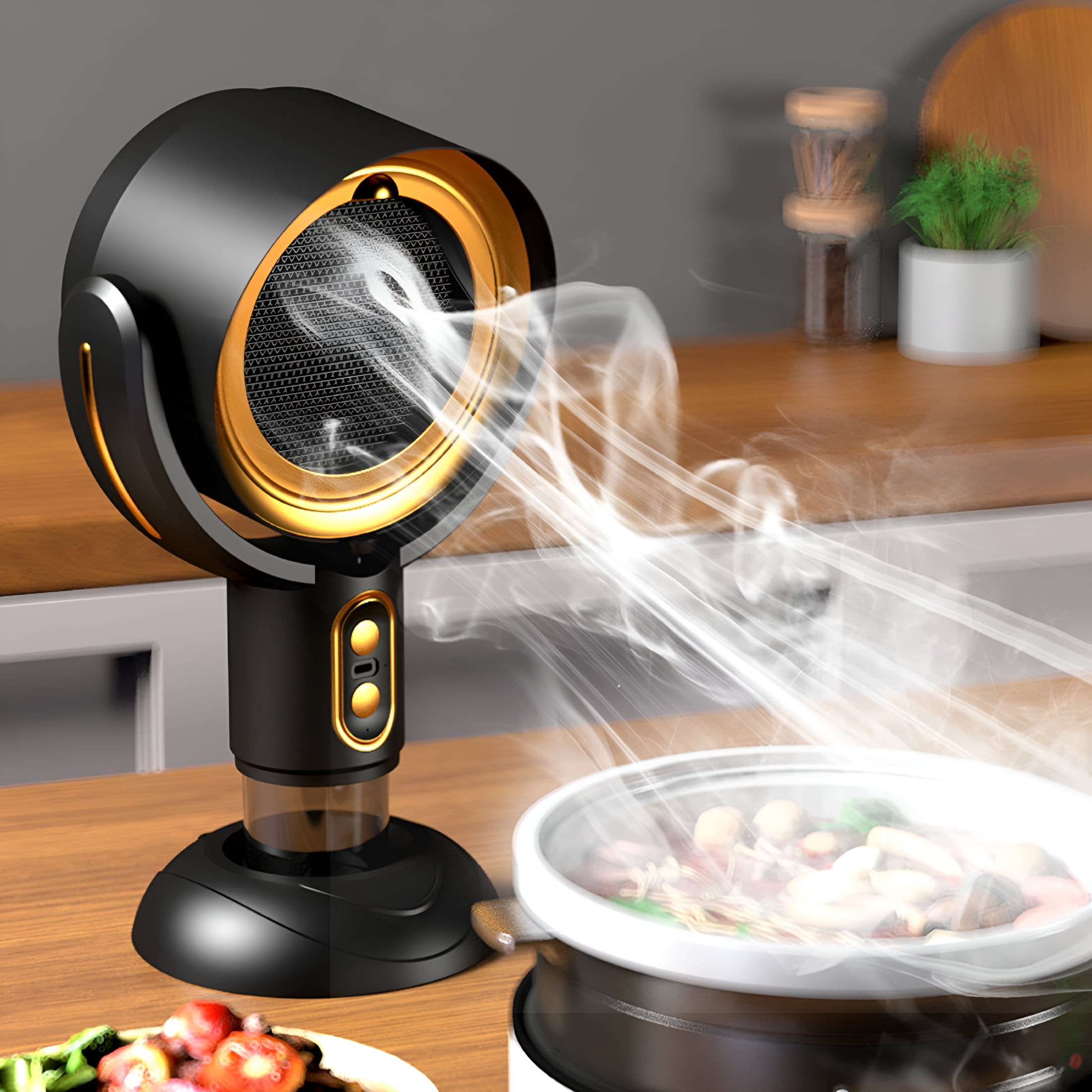 HIBIBUD Smoke Fan for Indoors Portable Fan with Super Suction Smoke Purifier Filters Negative Ion Fan Smoke Usb Smoke Extractor