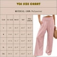 thumbnail image 3 of VDJ Pants for Women Wide Leg Summer High Waist Casual Lounge Pant 2025 Trendy Beach Travel Cute Pink Trousers Size M, 3 of 9