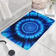 thumbnail image 3 of Blue Tie Dye Spiral Pattern Flannel Non Slip Door Rugs,Washable Door Mats Indoor,Decorative Door Mats,Dirt-Resistant and Absorbent Doormat for Entrance,Bedroom,Kitchen,Bathroom,31.5x17in(80x43cm), 3 of 4