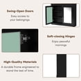 thumbnail image 4 of GZXS 36" Bathroom Medicine Cabinet with Double Mirror Doors, Wall Mounted Wooden Hanging Organizer with Adjustable Shelves, for Entryway, Bedroom, Living Room, Black, 4 of 9