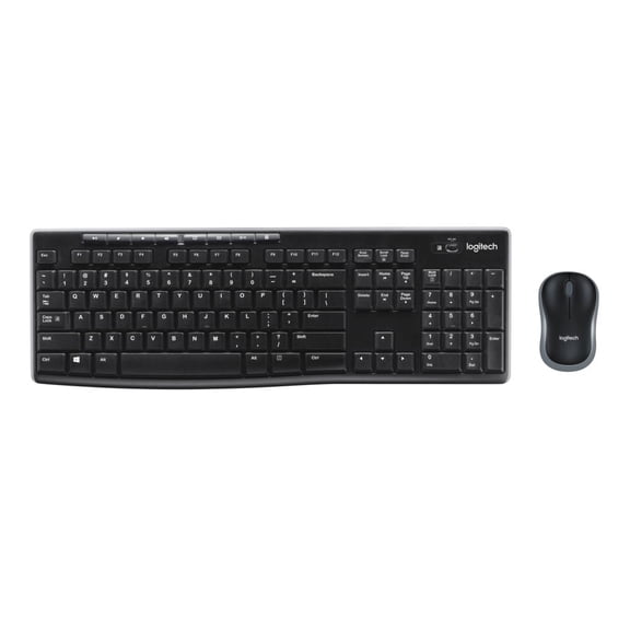 Open Box Logitech Wireless Keyboard and Mouse Combo for Windows, 2.4 GHz Wireless, 8 Multimedia and Shortcut Keys, Walmart Exclusive