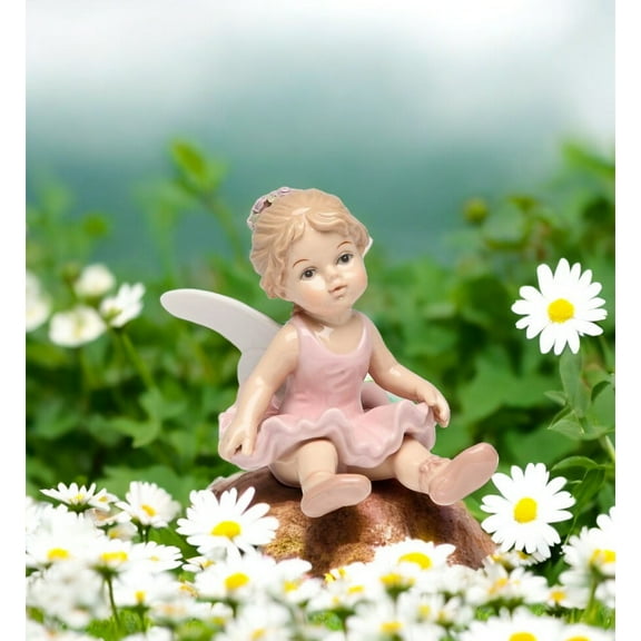 Ceramic Ballerina Girl in Pink Sitting Down Figurine, Ballet Dancer Gift, Gift for Daughter, Gift for Her