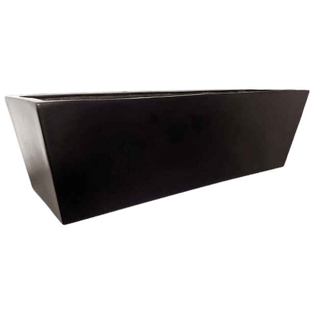 Maceta de Fibra de Vidrio Para Pared Mod. Jardinera Chica Chocolate FibraFormas Fibraformas de México Jardinera de pared Chico