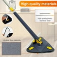 thumbnail image 4 of Cleaning Mop 360° Rotatable Super Water Absorption Triangular Mop Foldable Automatic Water Squeezing Wall Cleaning Mop with 2 Replacement Mop Cloth for Floor Wall Window Cleaning, 4 of 10