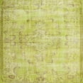 thumbnail image 1 of Ahgly Company Machine Washable Indoor Square Traditional Yellow Area Rugs, 4' Square, 1 of 7