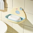 thumbnail image 1 of TIMIFIS Plastic Soap Boxs, Bathroom Organizer Wall Mounted Soap Box No Punching Required Cute Bathroom Double Layer Soap Box Household Bathroom Traceless Sticker Soap Box, 1 of 8