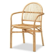 Baxton Studio Tugera Modern Bohemian Natural Brown Rattan Dining Chair